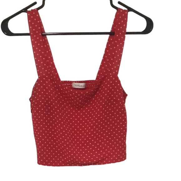 Ya Ya & co. crop top, small, red with white polka dots - Picture 1 of 9